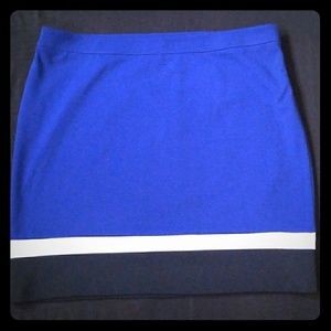 Size 14 Cobalt Blue, Black, and White Skirt